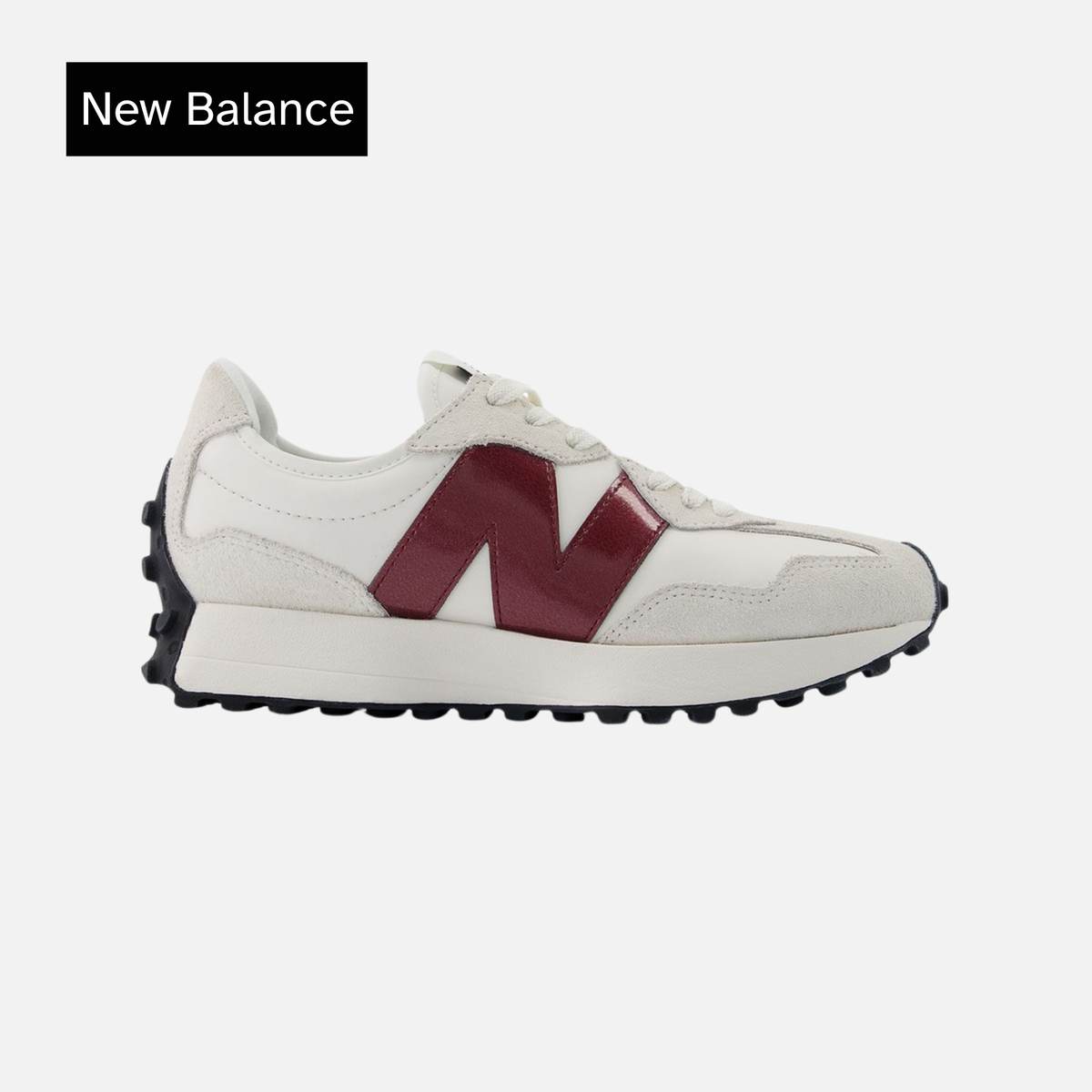 New Balance Wmns 327 White Dark Red