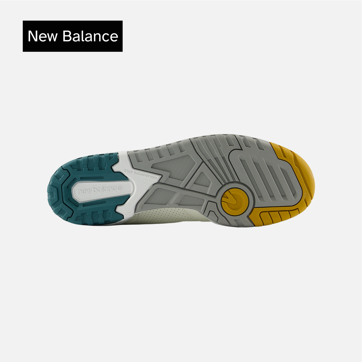 New Balance 550 Suede Toe Pack - Green Mustard