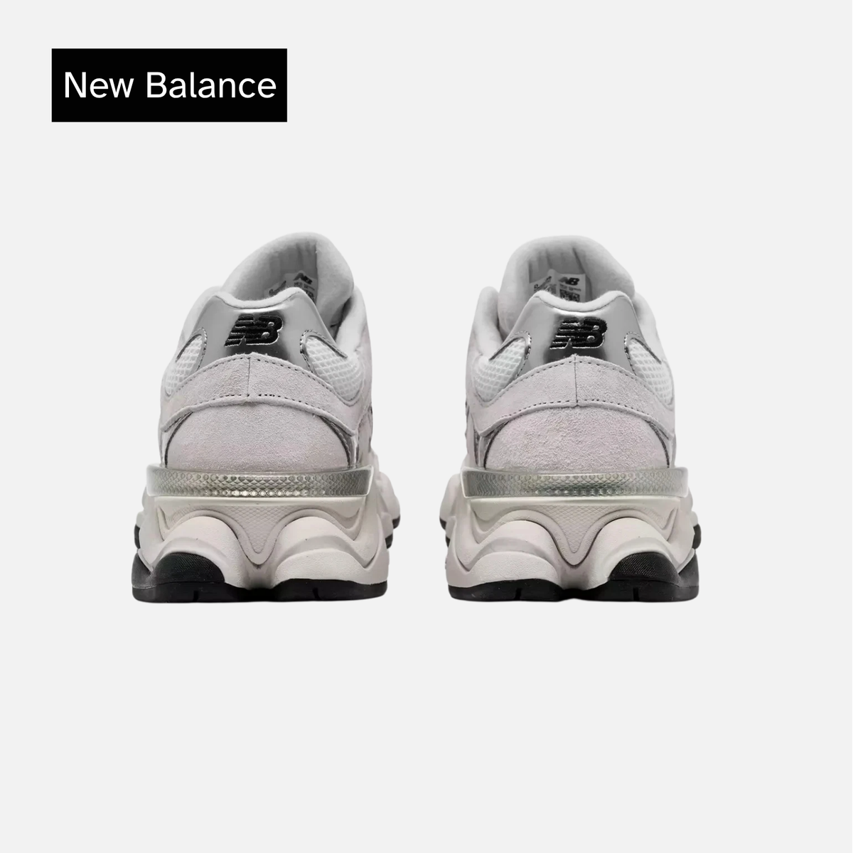 New Balance 9060 White Black Metallic Silver