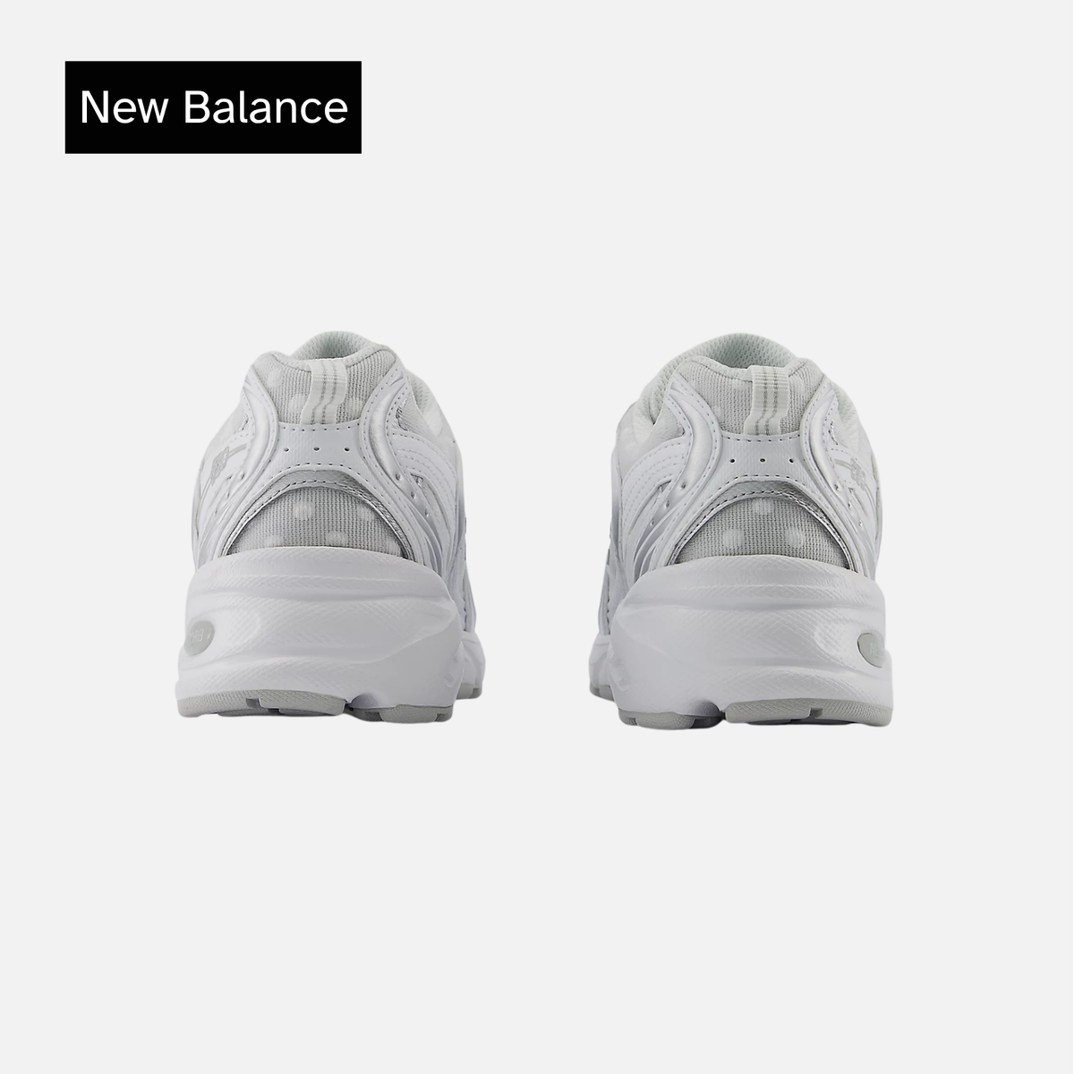 New Balance 530 White Silver Metallic Polka Dots