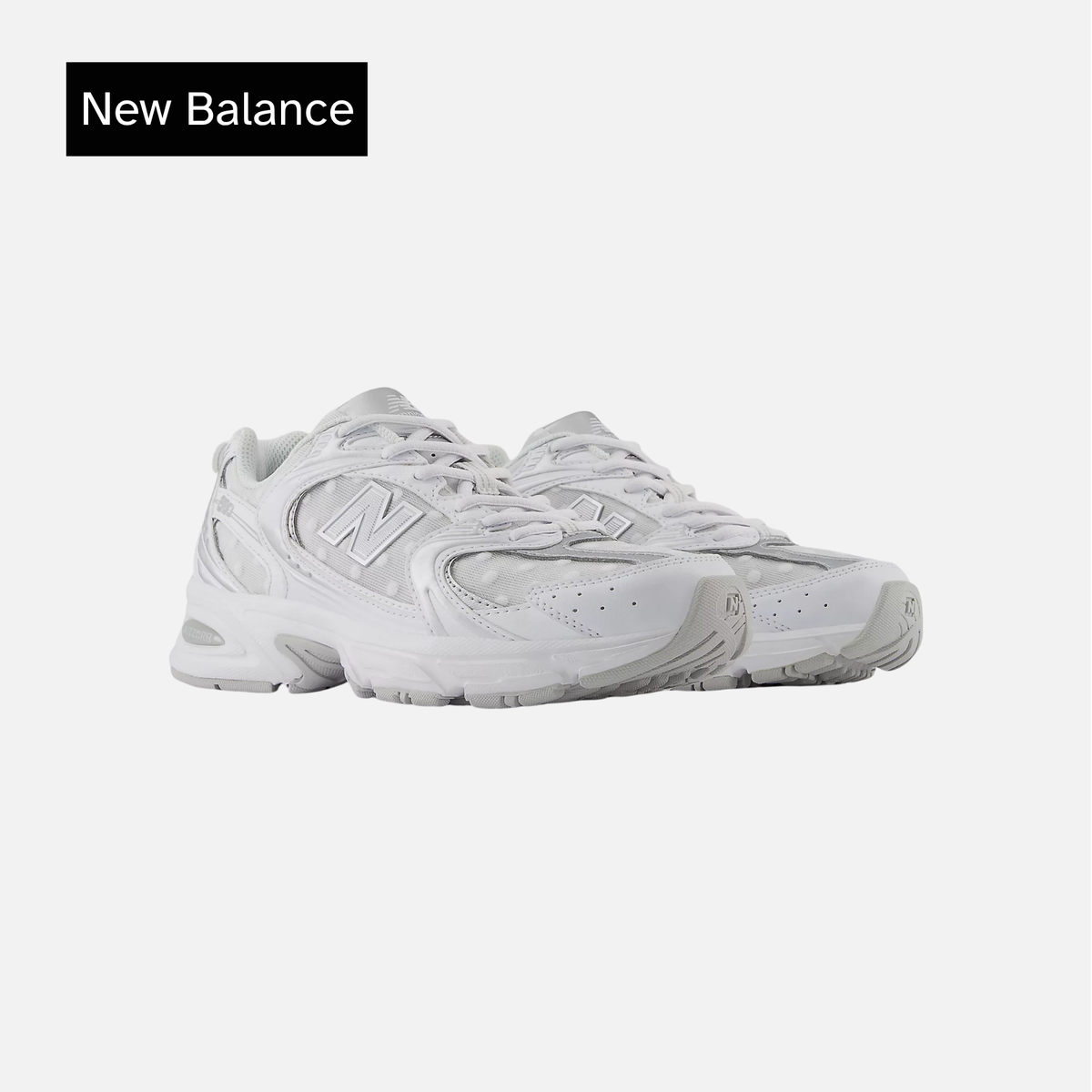 New Balance 530 White Silver Metallic Polka Dots