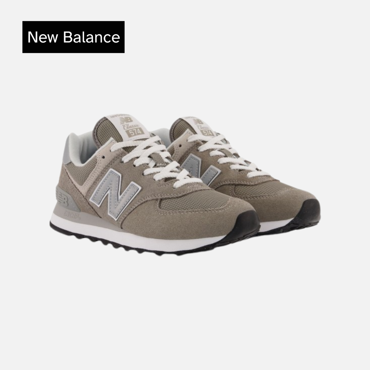 New Balance Wmns 574 Core Wide Grey White