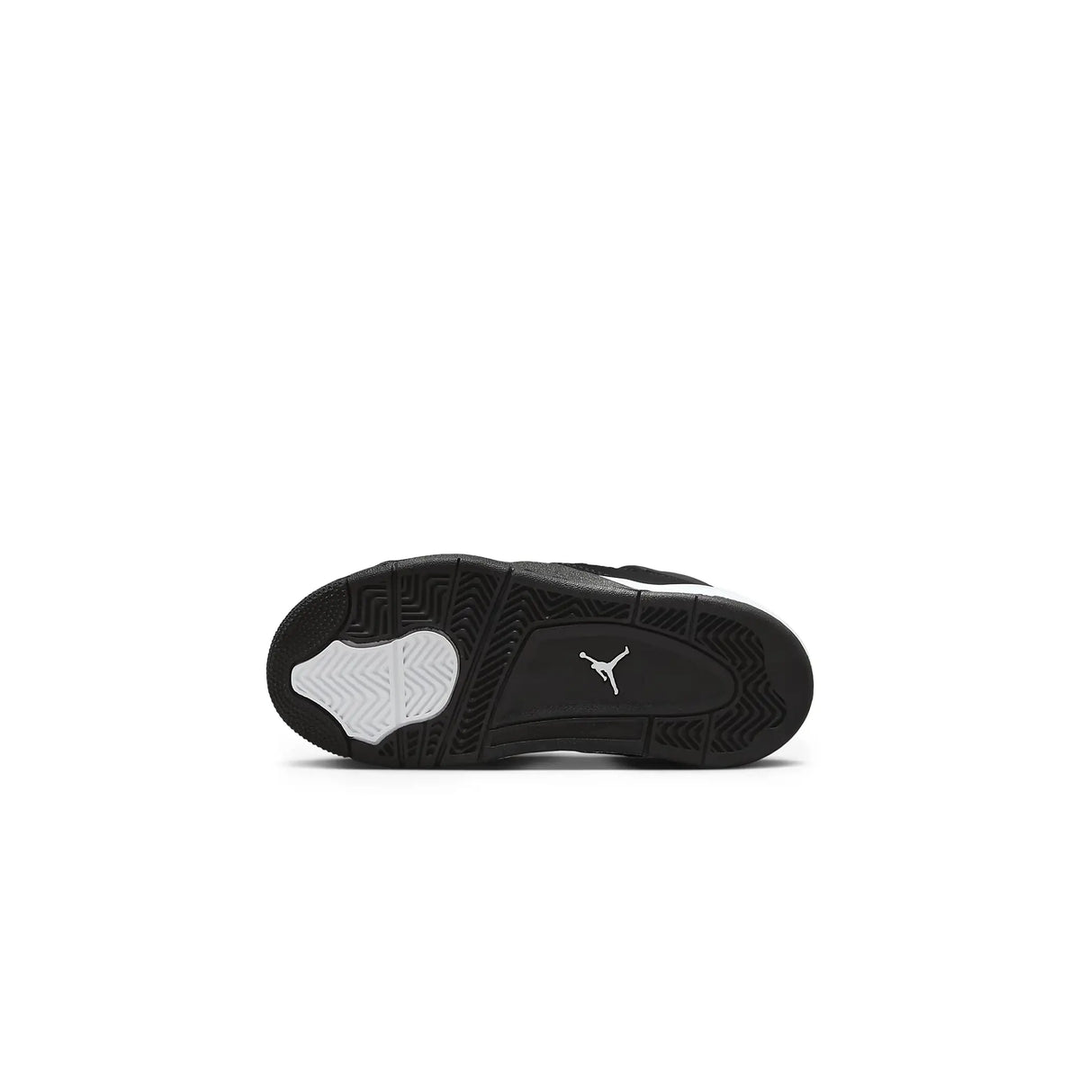 Air Jordan 4 Retro White Thunder (PS) Sneakers - Black