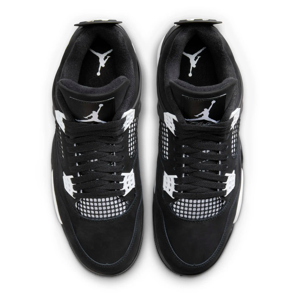 Air Jordan 4 Retro White Thunder Sneakers - Black