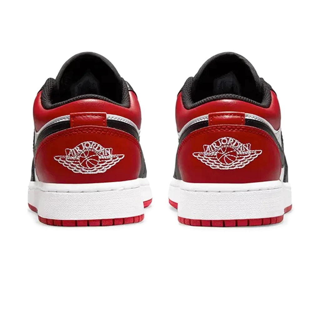 Air Jordan 1 Low Bred Toe (GS) Sneakers - Red